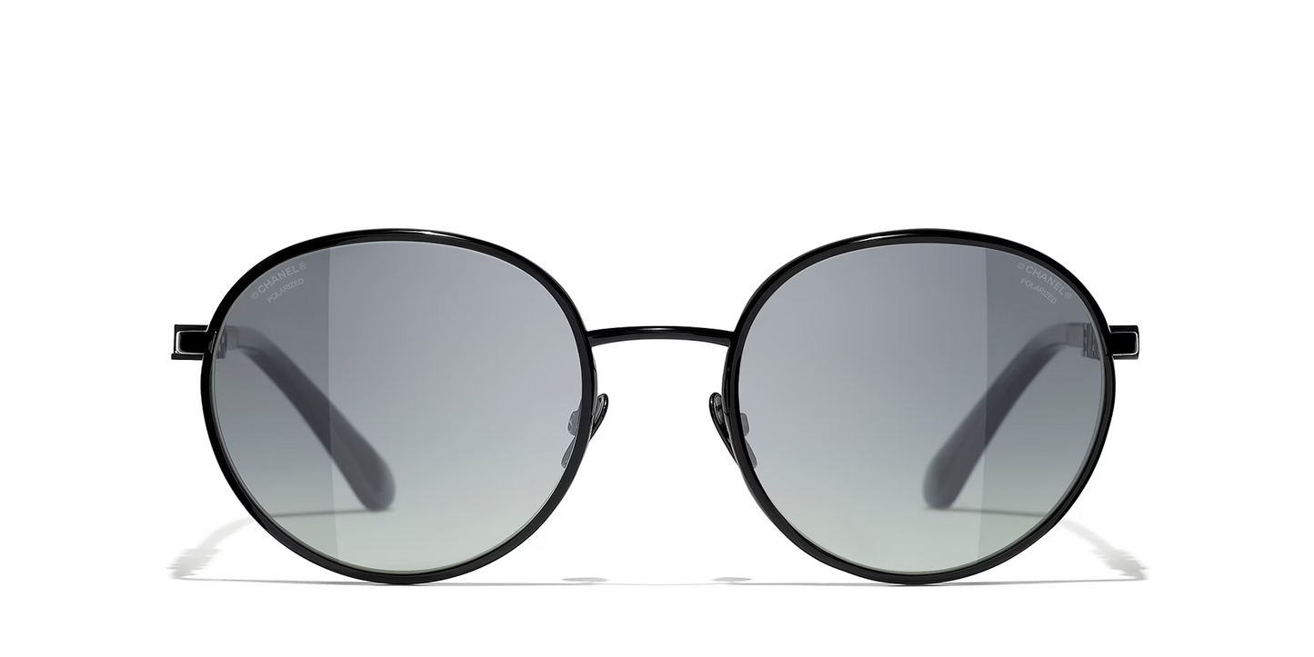 Chanel Black-Grey Sunglasses | CHANEL Pantos CH4282 Glasses Black-Grey