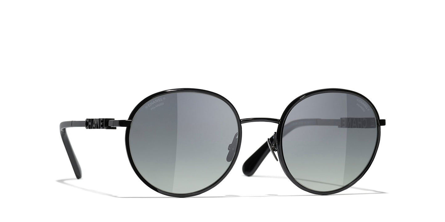 Chanel Black-Grey Sunglasses | CHANEL Pantos CH4282 Glasses Black-Grey