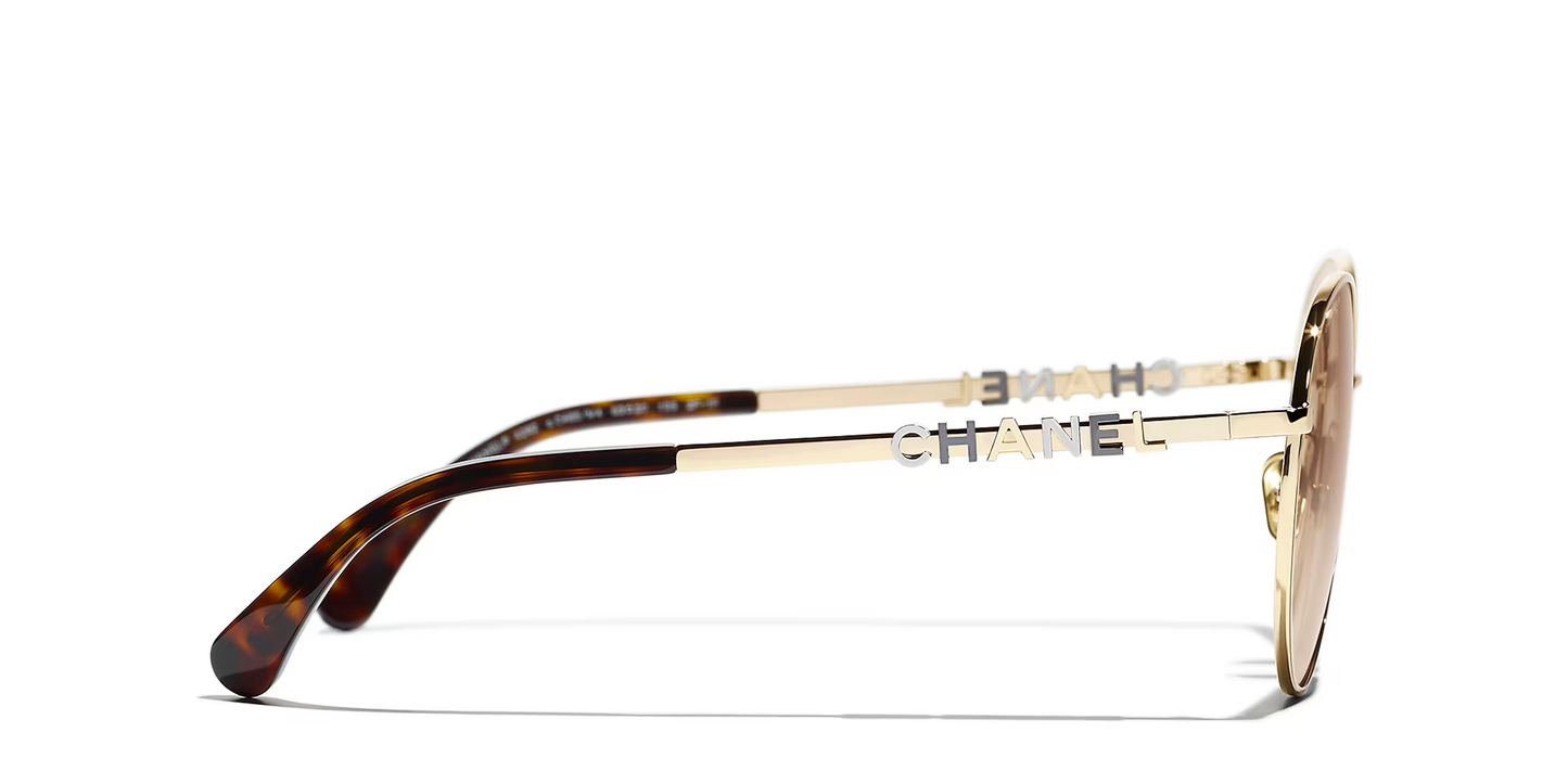 משקפי שמש של שאנל זהב-חום | CHANEL Pantos CH4282 Glasses Gold-Brown