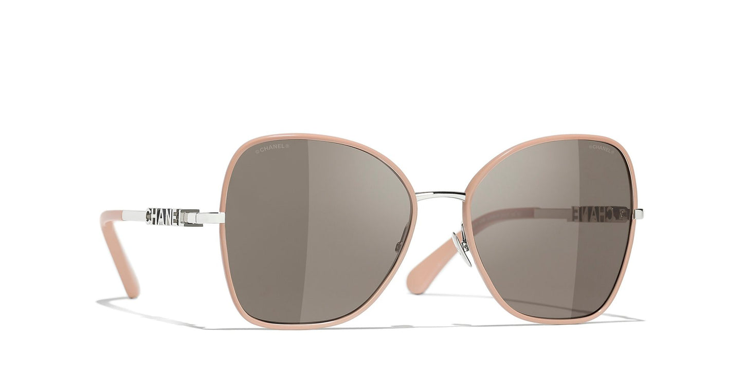 משקפי שמש של שאנל כסף-חום | CHANEL Butterfly Glasses CH4283 Money-Brown