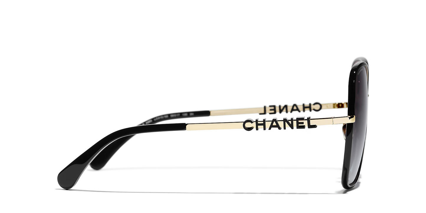 משקפי שמש של שאנל זהב-אפור | CHANEL Butterfly Glasses CH4283 Gold-Grey
