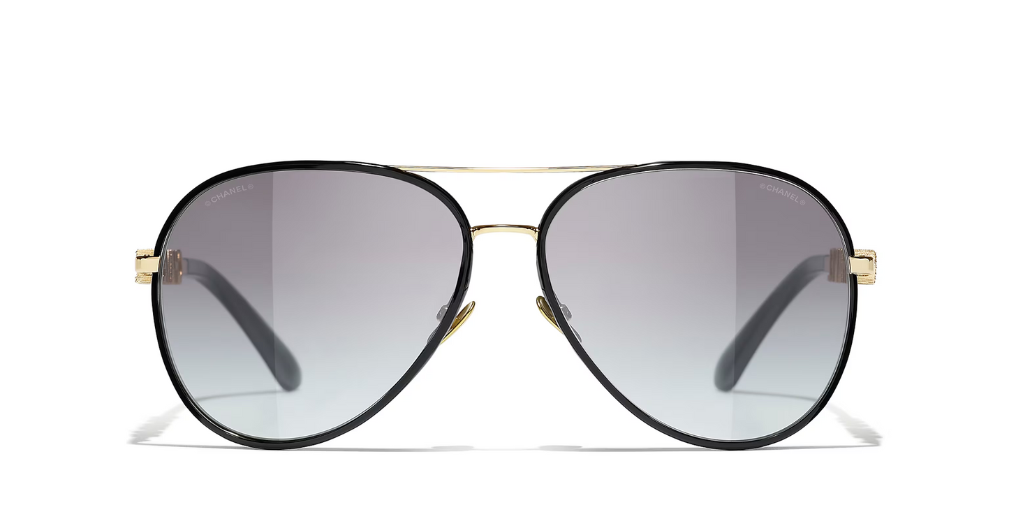 משקפי שמש של שאנל זהב-אפור | CHANEL CH4284B pilot glasses Gold-Gray