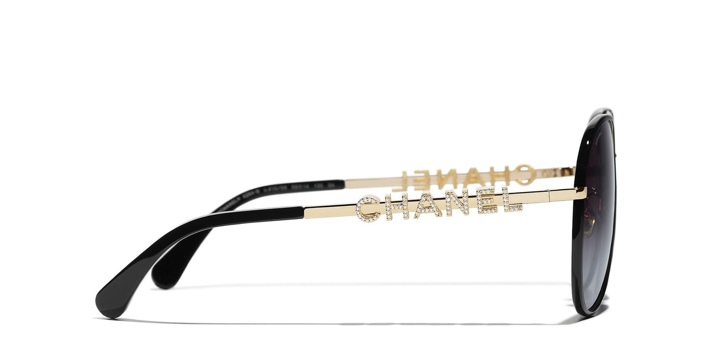 משקפי שמש של שאנל זהב-אפור | CHANEL CH4284B pilot glasses Gold-Gray
