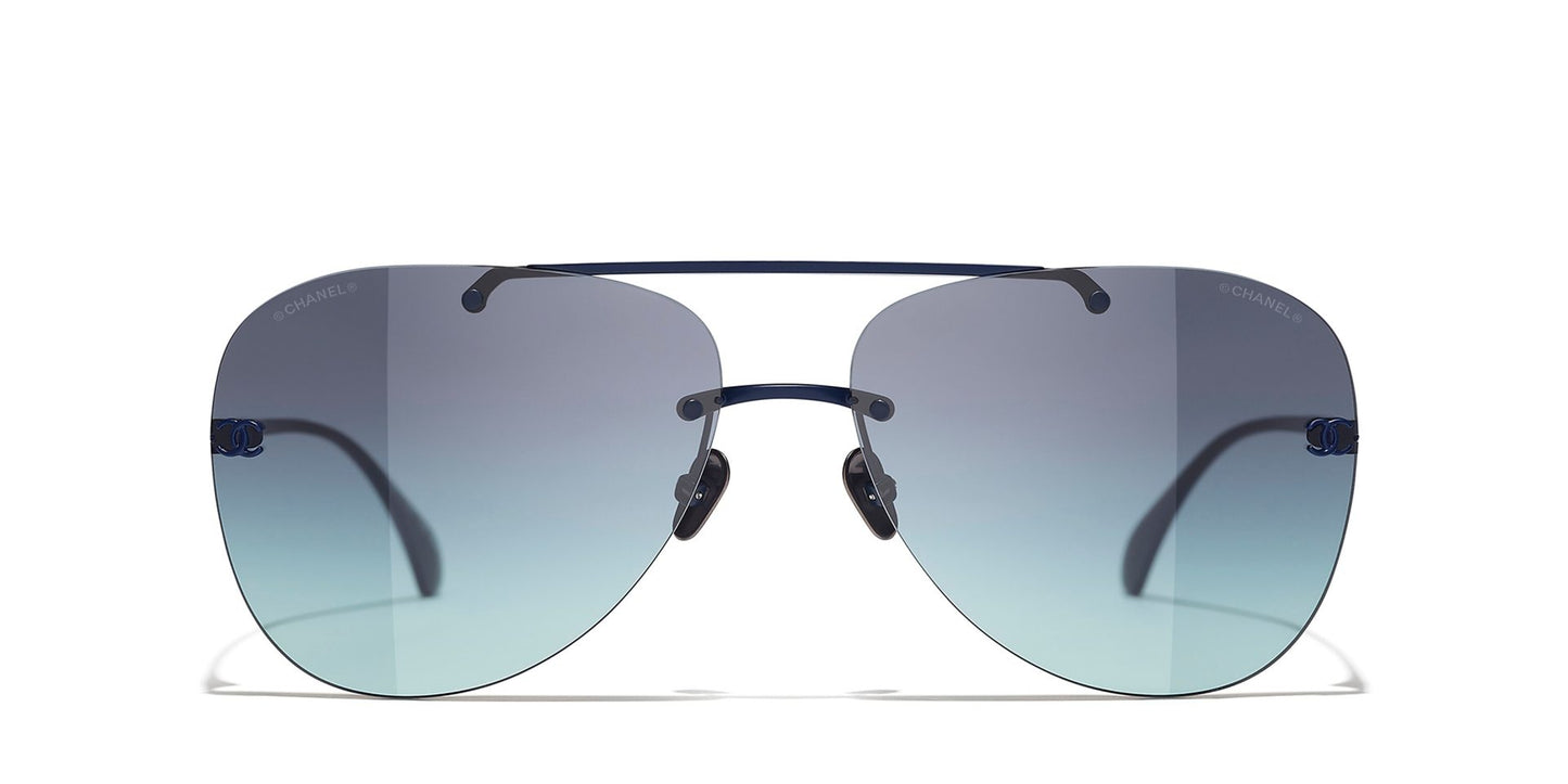 משקפי שמש של שאנל כחול-כחול | CHANEL CH4285T pilot glasses Blue-Blue
