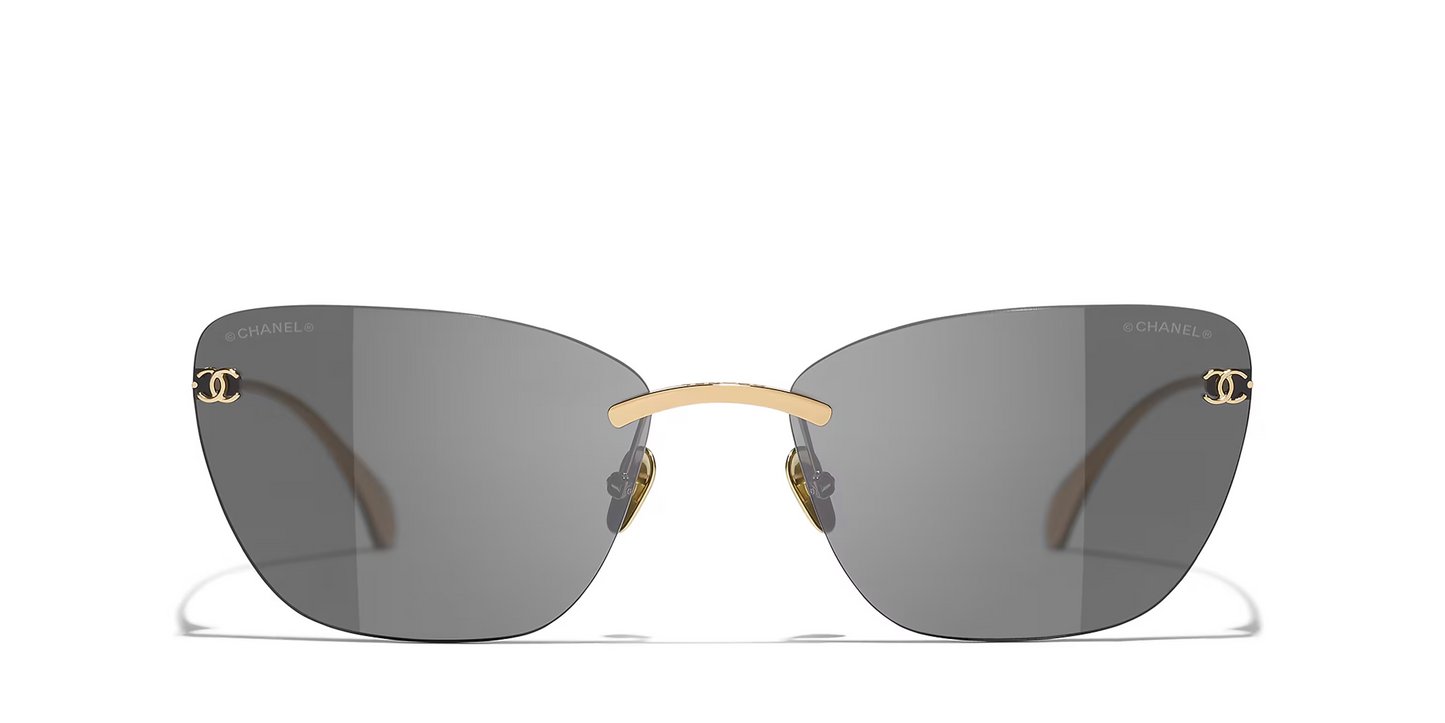 משקפי שמש של שאנל זהב-אפור | CHANEL Cat eye glasses CH4286T Gold-Grey
