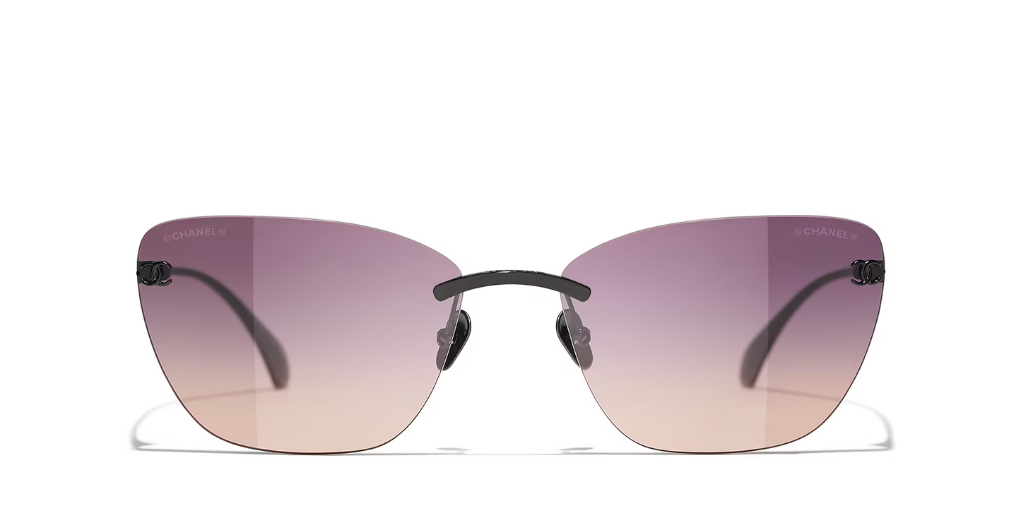 משקפי שמש של שאנל שחור-חום | CHANEL Cat eye glasses CH4286T Black-Brown