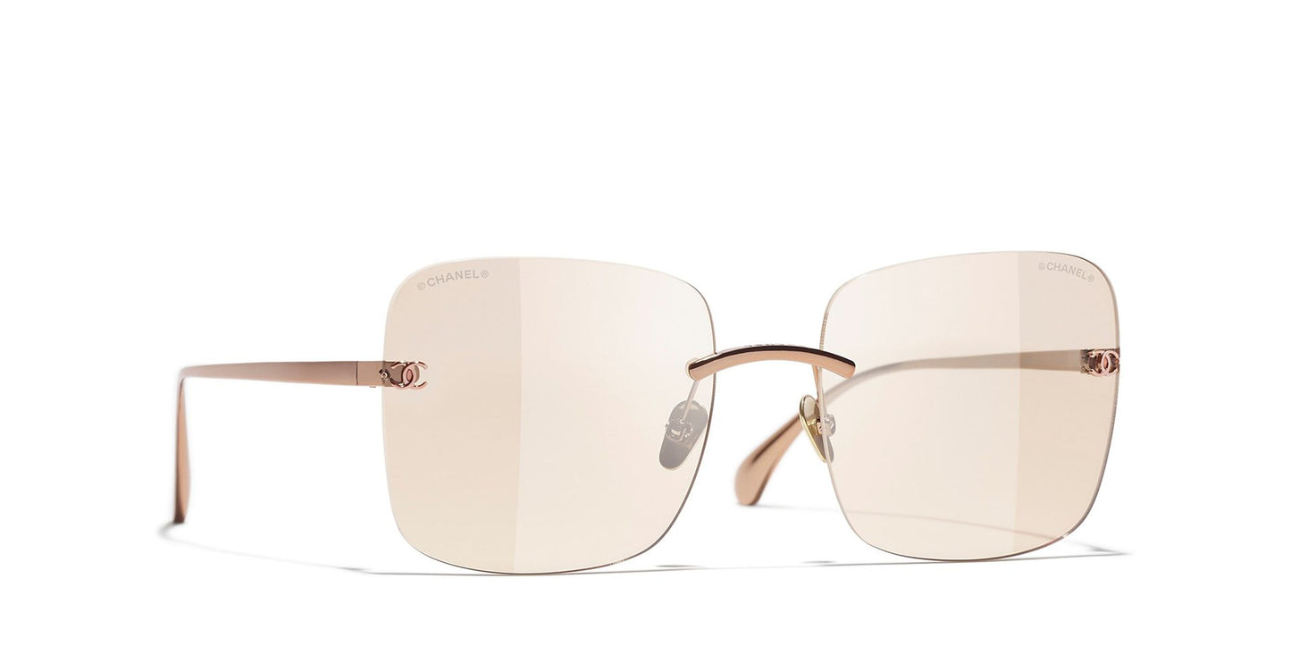 משקפי שמש של שאנל בז'-חום | CHANEL Square Blue Light Glasses CH4287ST Beige-Brown