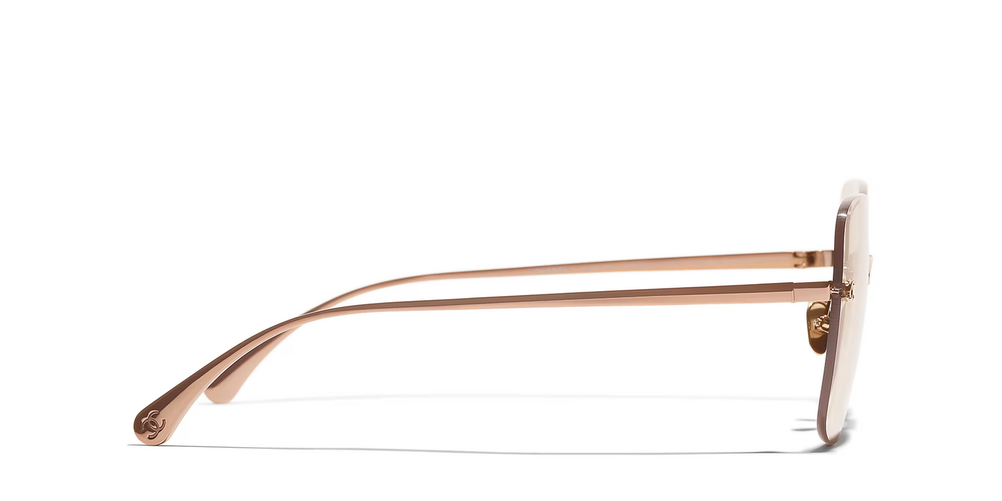 משקפי שמש של שאנל בז'-חום | CHANEL Square Blue Light Glasses CH4287ST Beige-Brown