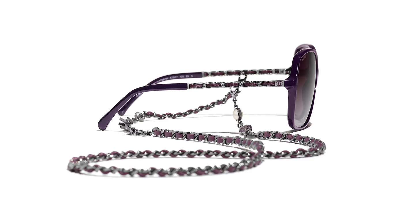 משקפי שמש של שאנל סגול-סגול | CHANEL Square glasses CH5210Q Purple-Purple