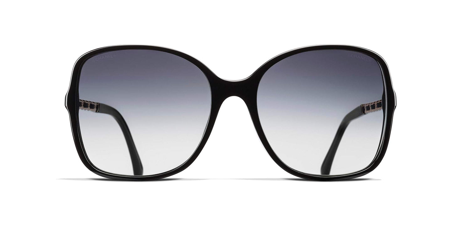 משקפי שמש של שאנל שחור-אפור | CHANEL Square Sunglasses CH5210Q Black-Grey