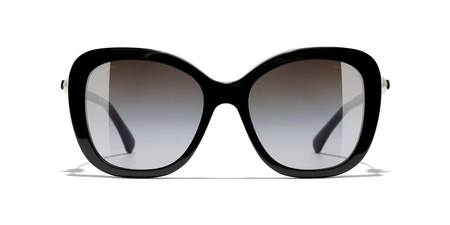 משקפי שמש של שאנל שחור-אפור | CHANEL Square Sunglasses CH5339H Black-Grey
