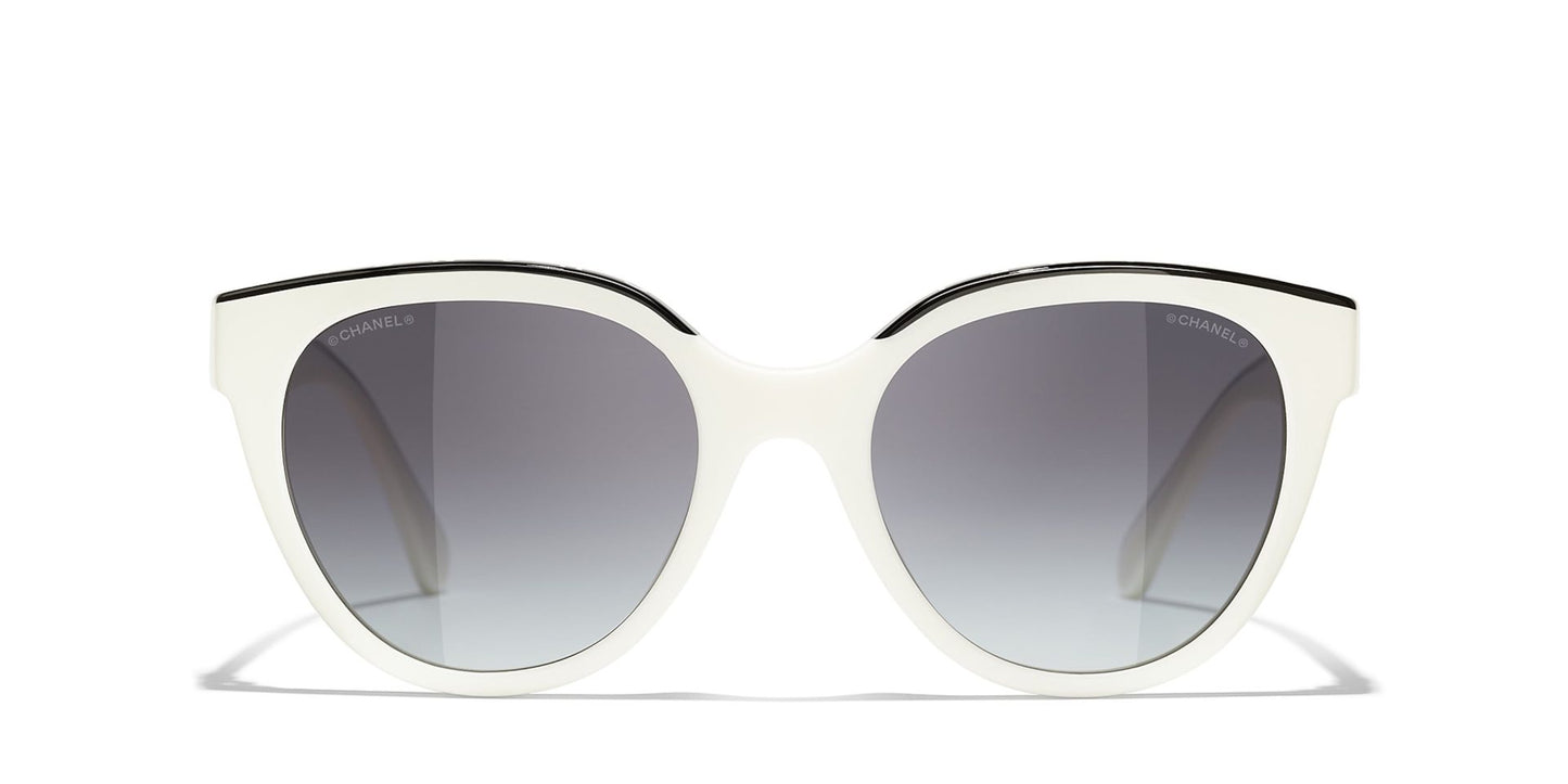 משקפי שמש של שאנל לבן-אפור | CHANEL Square Sunglasses CH5414 White-Grey