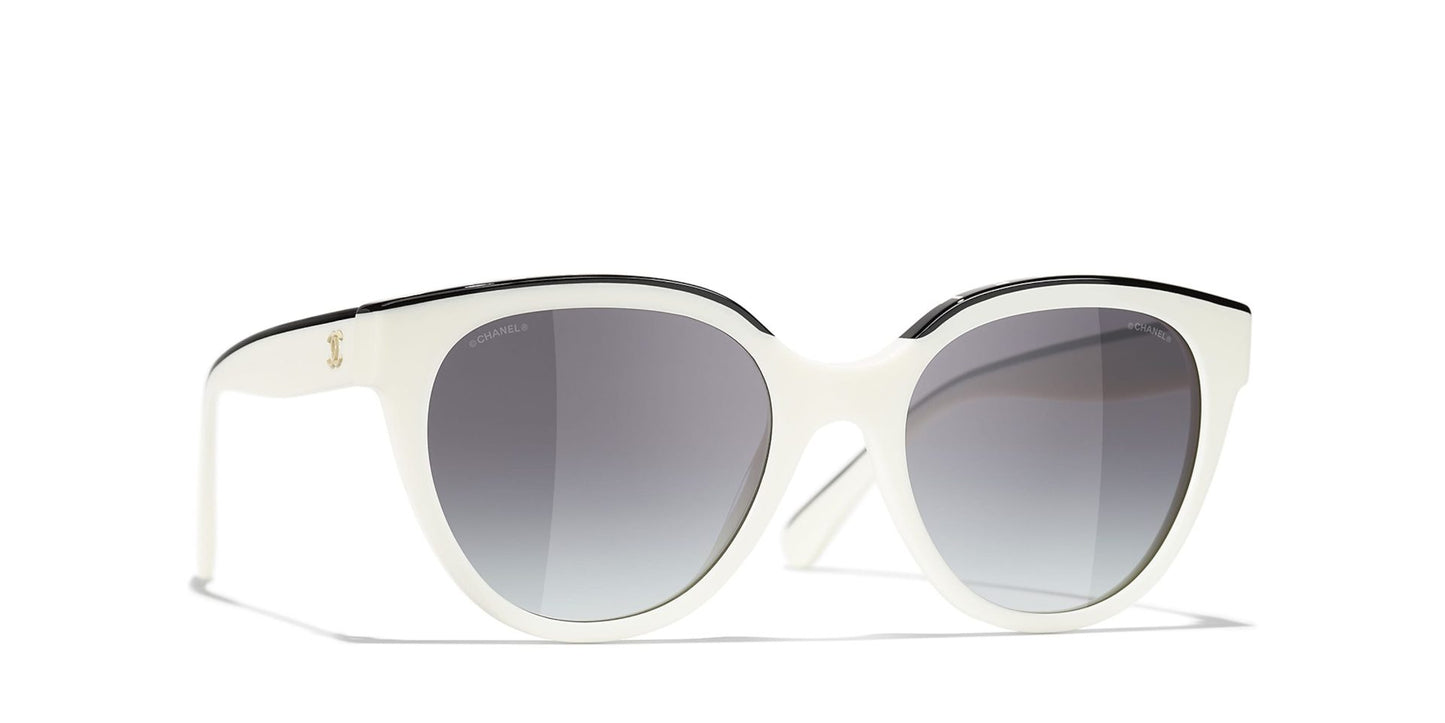 משקפי שמש של שאנל לבן-אפור | CHANEL Square Sunglasses CH5414 White-Grey