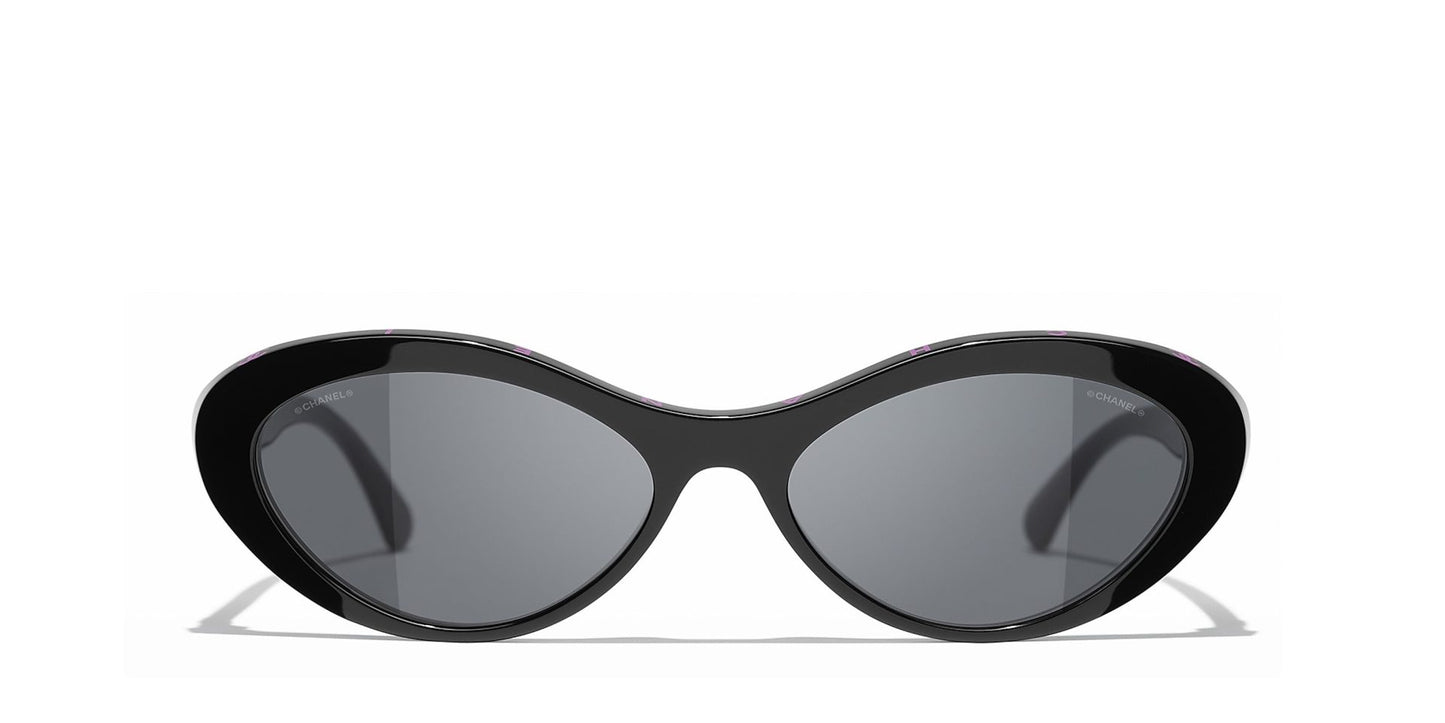 משקפי שמש של שאנל שחור-אפור | CHANEL Oval glasses CH5416 Black-Grey