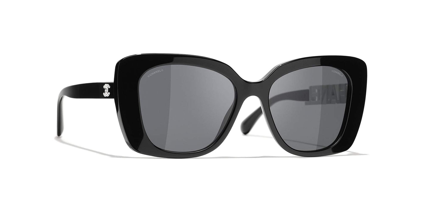 משקפי שמש של שאנל שחור-אפור | CHANEL Square Sunglasses CH5422B Black-Grey