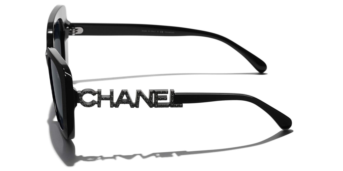 משקפי שמש של שאנל שחור-אפור | CHANEL Square Sunglasses CH5422B Black-Grey