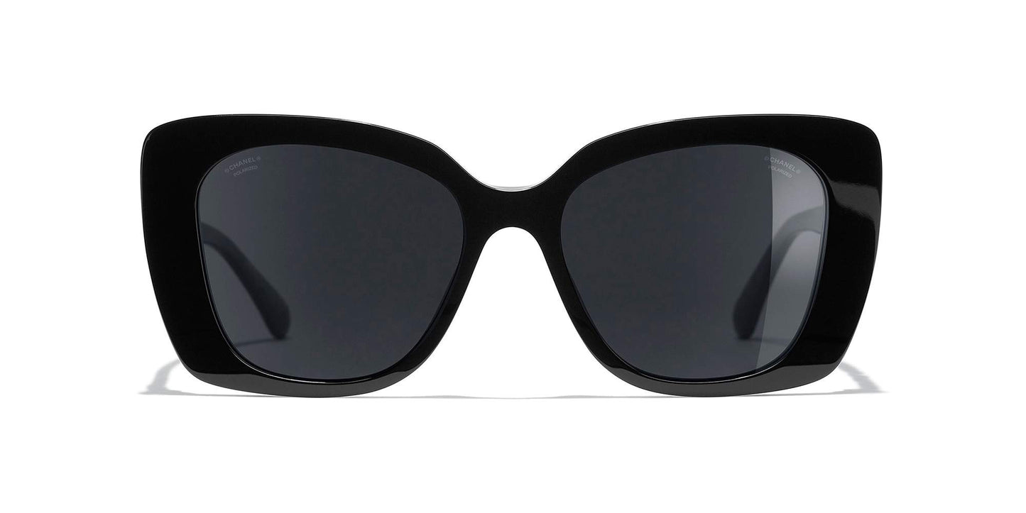 משקפי שמש של שאנל שחור-אפור | CHANEL Square Sunglasses CH5422B Black-Grey