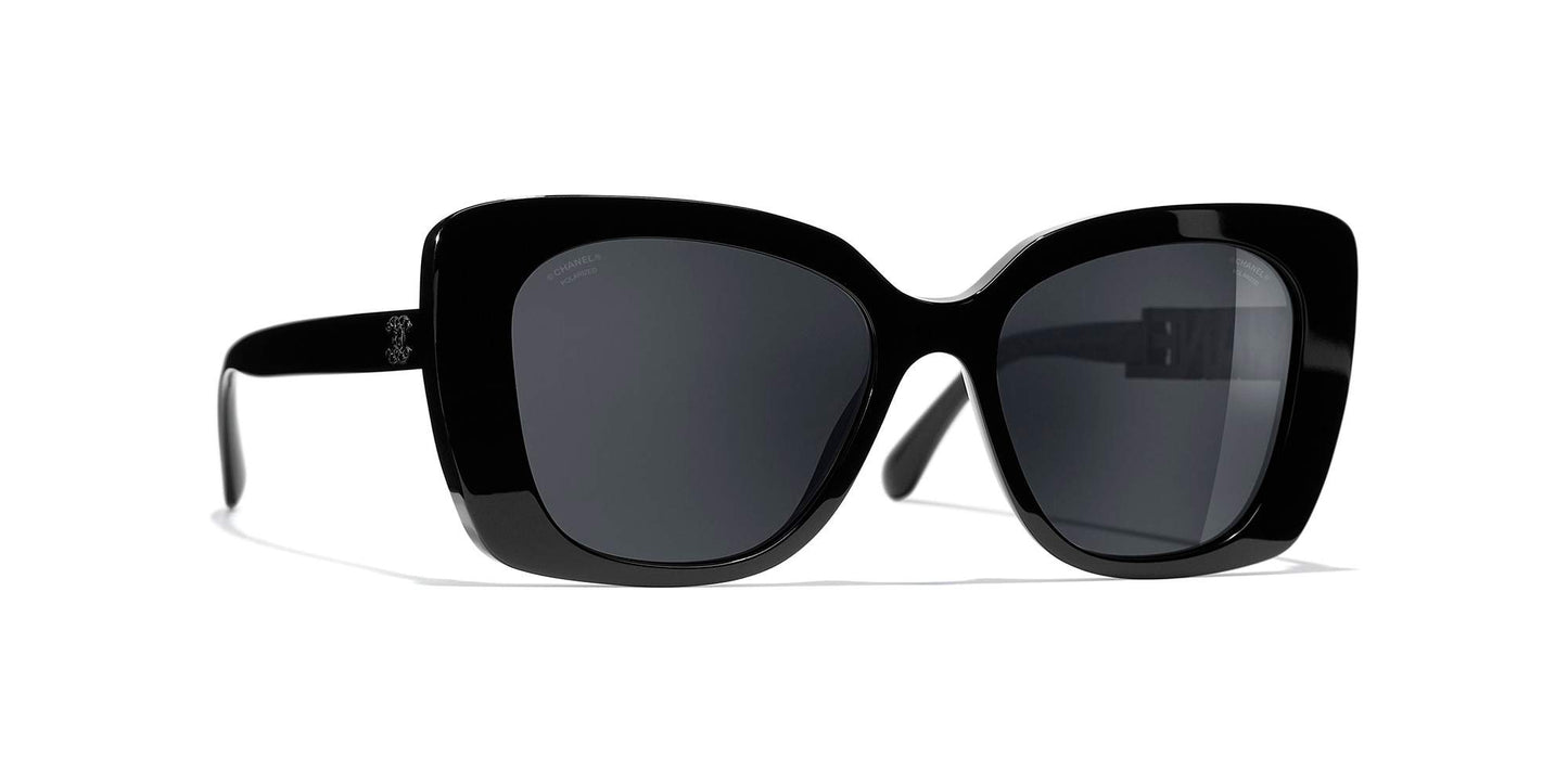 משקפי שמש של שאנל שחור-אפור | CHANEL Square Sunglasses CH5422B Black-Grey