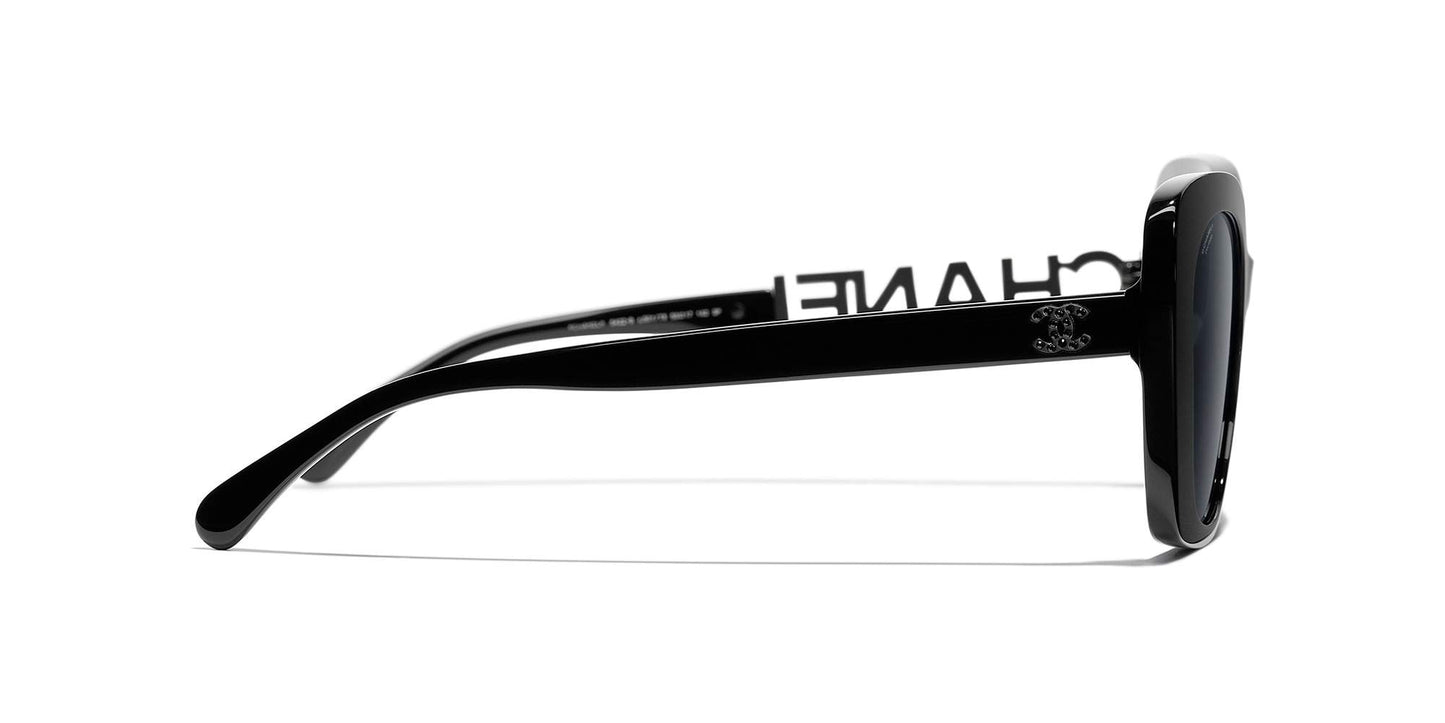 משקפי שמש של שאנל שחור-אפור | CHANEL Square Sunglasses CH5422B Black-Grey