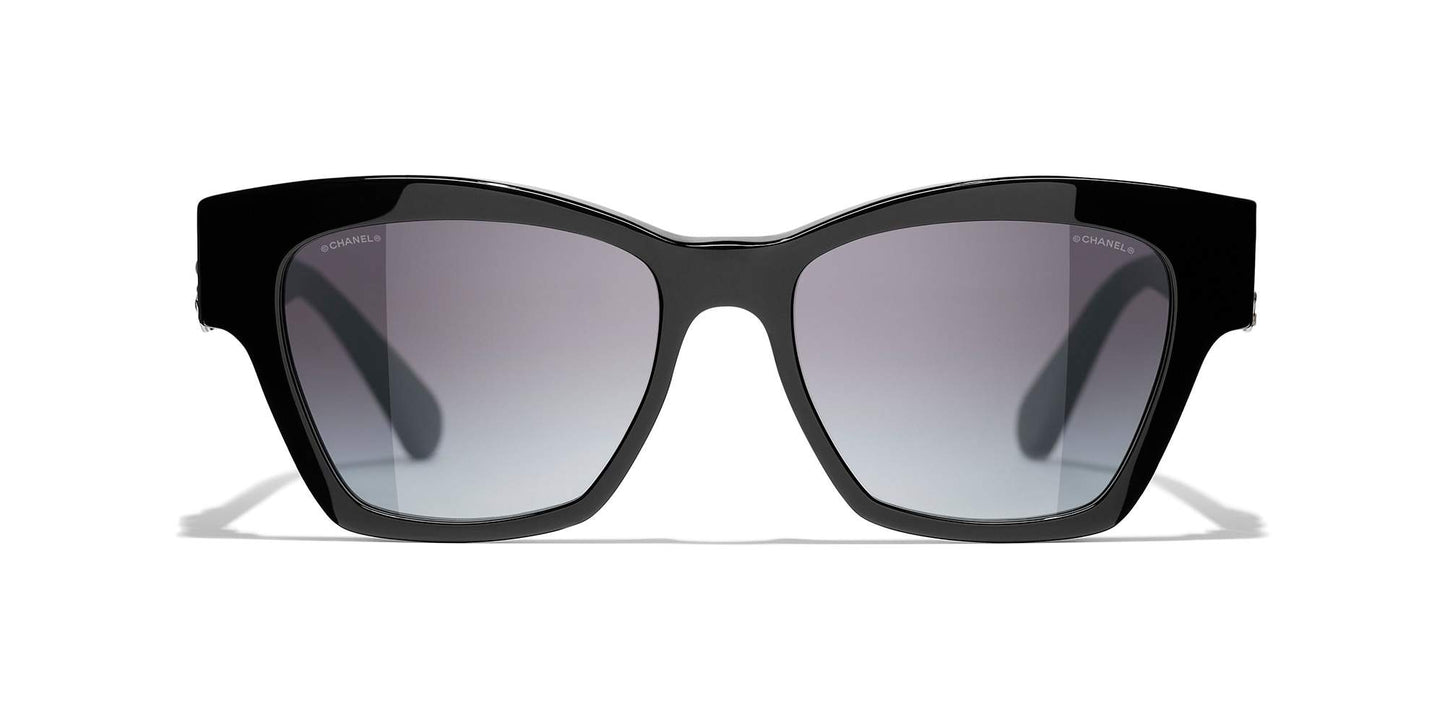 משקפי שמש של שאנל שחור-אפור | CHANEL Butterfly Sunglasses CH5456QB Black-Grey