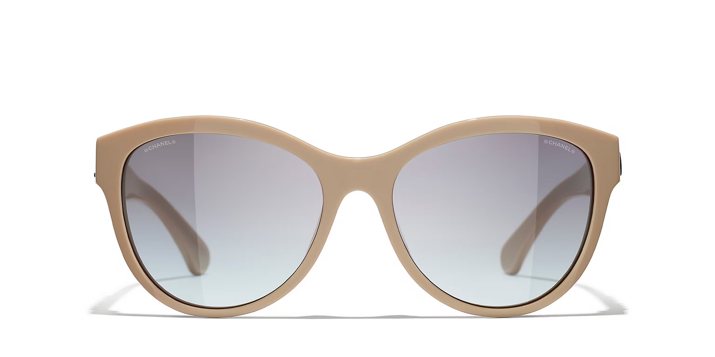משקפי שמש של שאנל בז'-אפור | CHANEL Pantos CH5458 glasses Beige-Grey