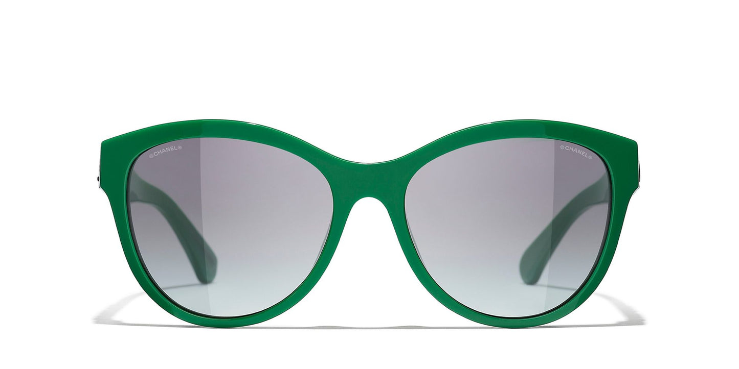 משקפי שמש של שאנל ירוק-אפור | CHANEL Pantos CH5458 glasses Green-Grey