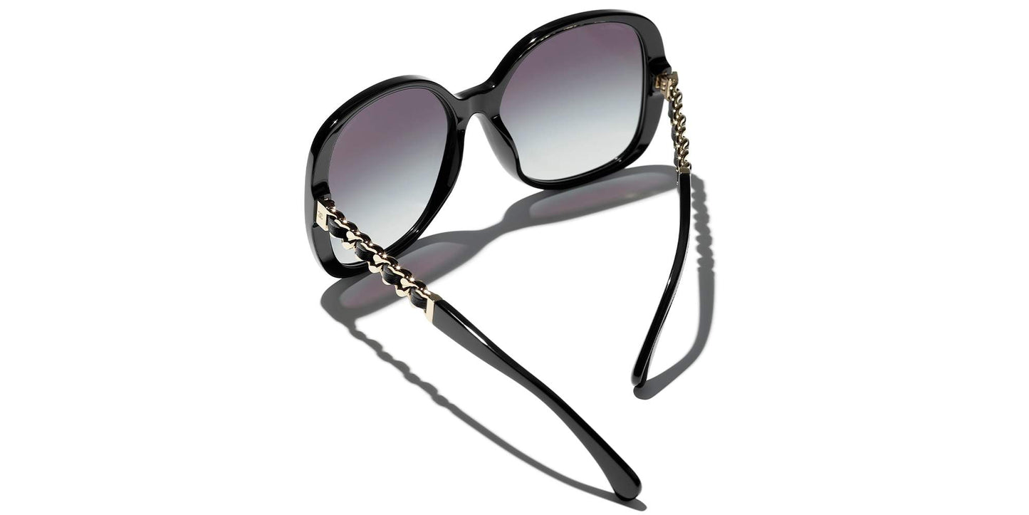 משקפי שמש של שאנל שחור-אפור | CHANEL Square Sunglasses CH5470Q Black-Grey