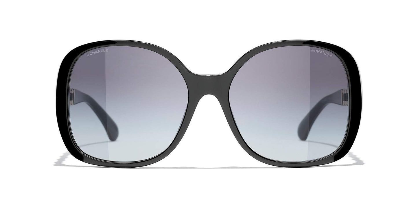 משקפי שמש של שאנל שחור-אפור | CHANEL Square Sunglasses CH5470Q Black-Grey
