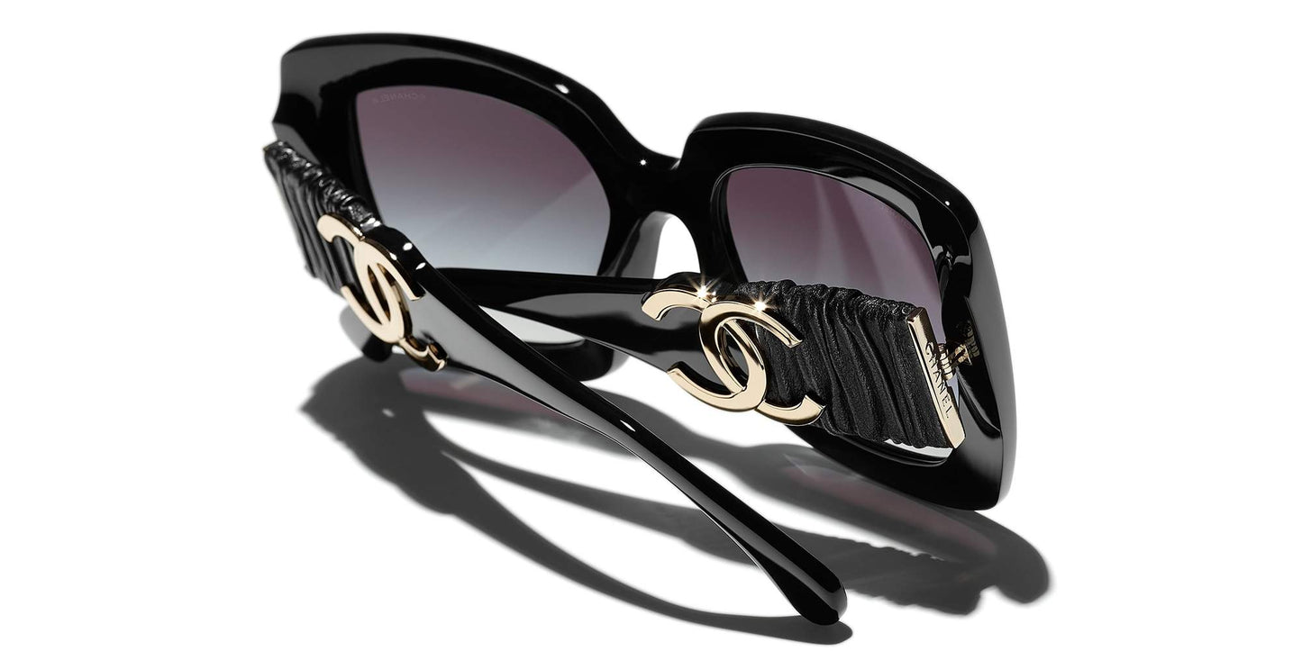 משקפי שמש של שאנל שחור-אפור | CHANEL Square Sunglasses CH5474Q Black-Grey