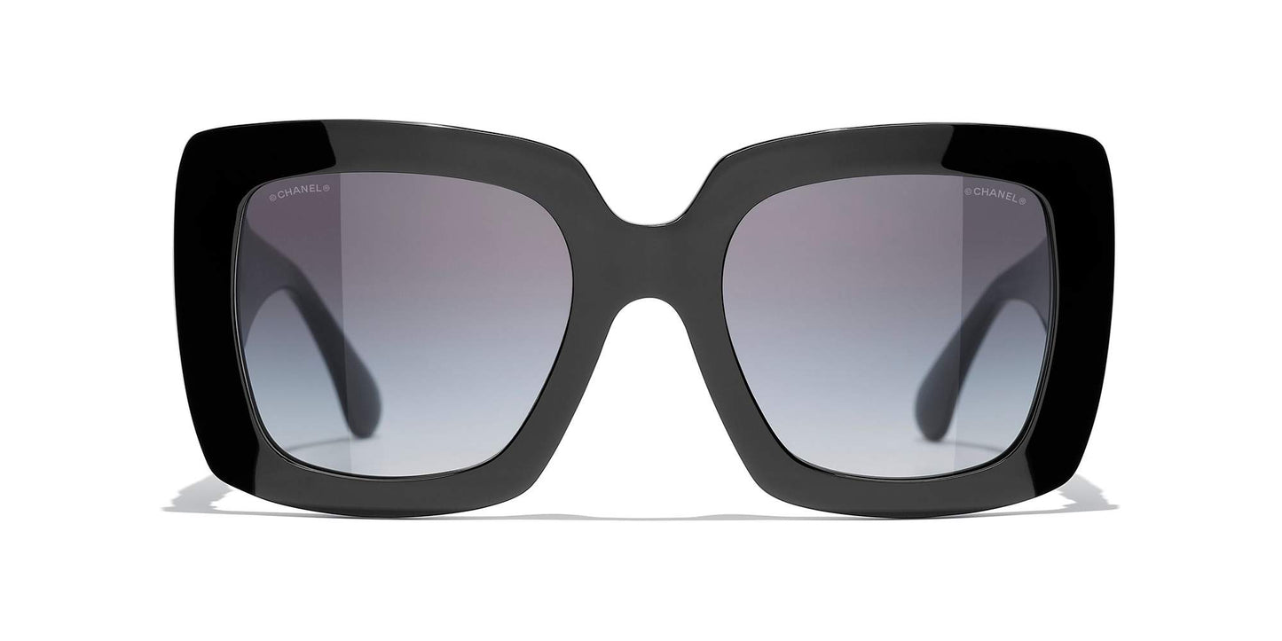 משקפי שמש של שאנל שחור-אפור | CHANEL Square Sunglasses CH5474Q Black-Grey