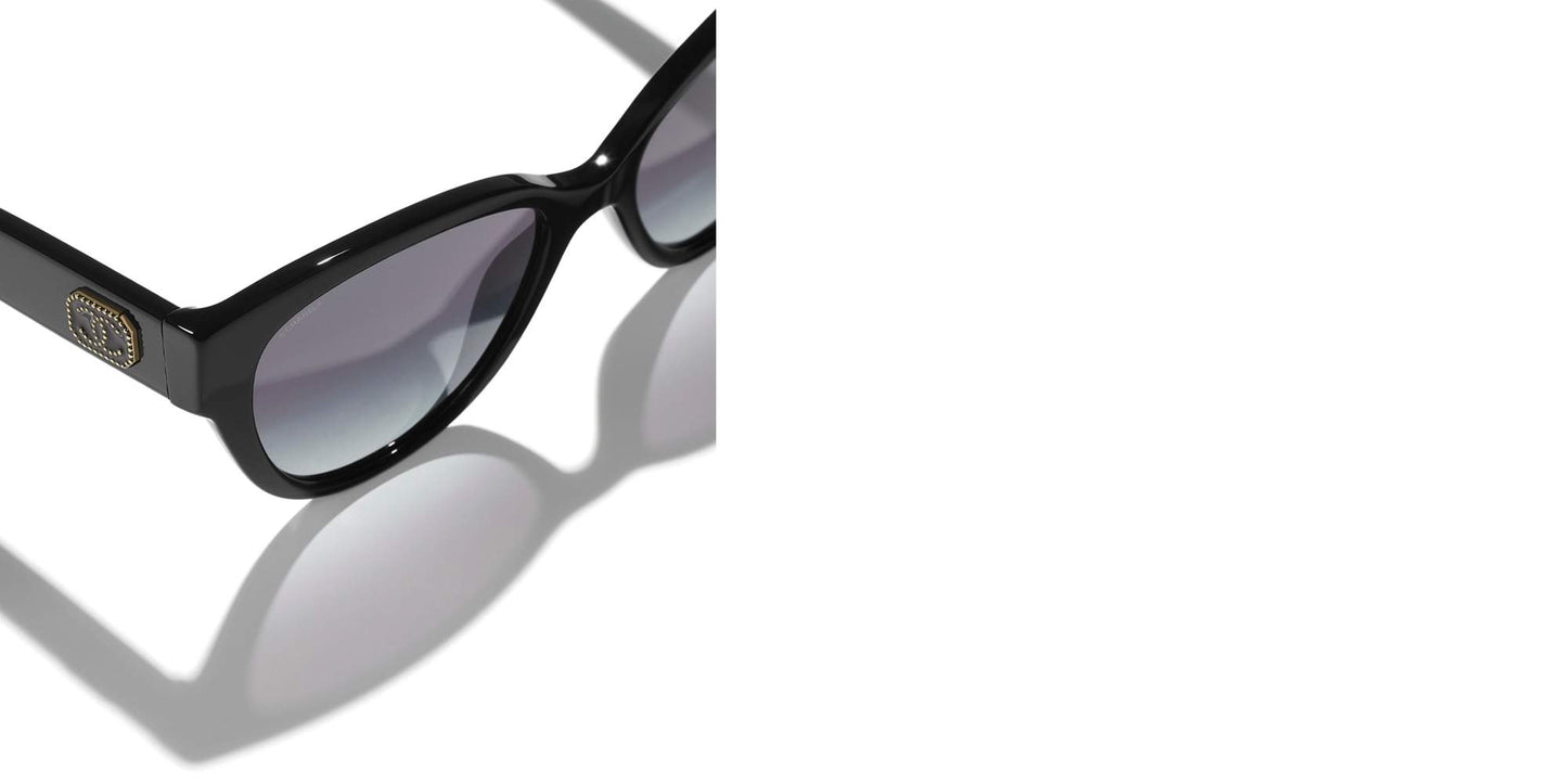 משקפי שמש של שאנל שחור-אפור | CHANEL Butterfly Sunglasses CH5477 Black-Gray