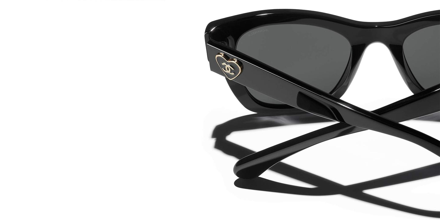 משקפי שמש של שאנל שחור-אפור | CHANEL Square Sunglasses CH5478 Black-Grey