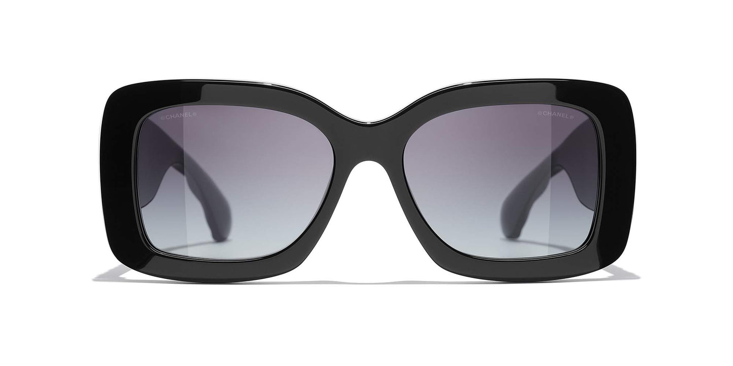 משקפי שמש של שאנל שחור-אפור | CHANEL Rectangle Sunglasses CH5483 Black-Grey
