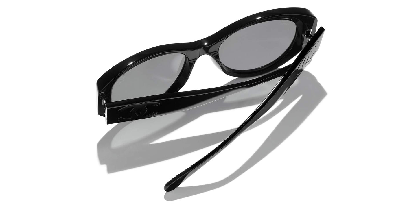משקפי שמש של שאנל שחור-אפור | CHANEL Butterfly Sunglasses CH5492 Black-Gray