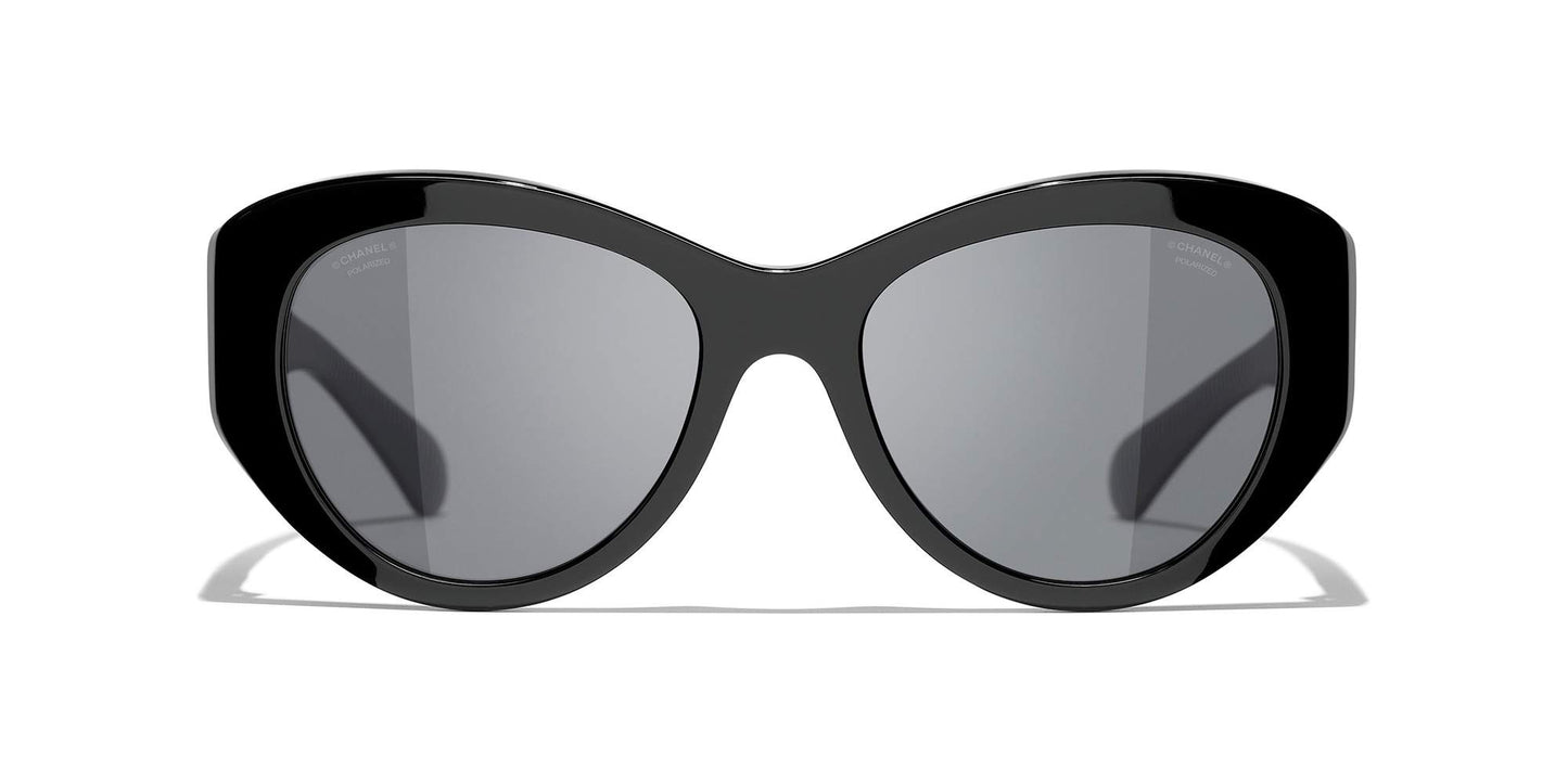 משקפי שמש של שאנל שחור-אפור | CHANEL Butterfly Sunglasses CH5492 Black-Gray