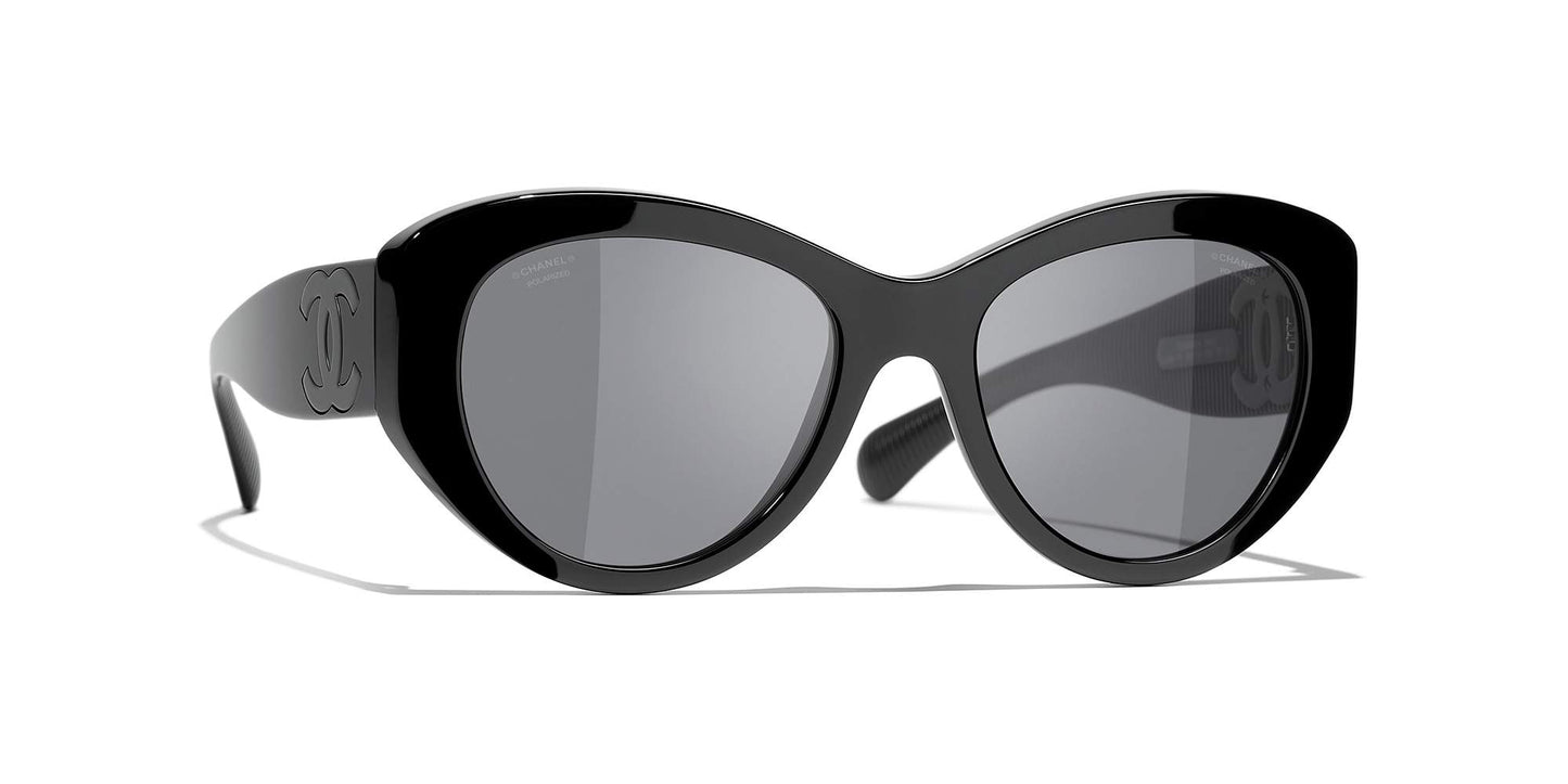 משקפי שמש של שאנל שחור-אפור | CHANEL Butterfly Sunglasses CH5492 Black-Gray