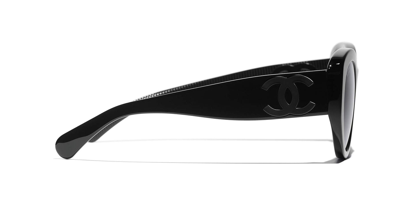 משקפי שמש של שאנל שחור-אפור | CHANEL Butterfly Sunglasses CH5492 Black-Gray
