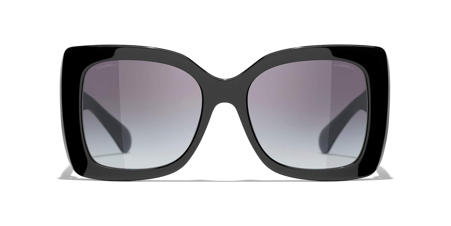 משקפי שמש של שאנל שחור-אפור | CHANEL Square Sunglasses CH5494 Black-Gray