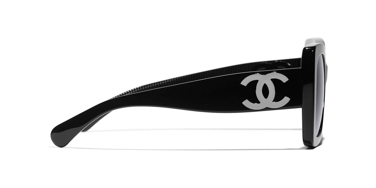 משקפי שמש של שאנל שחור-אפור | CHANEL Square Sunglasses CH5494 Black-Gray