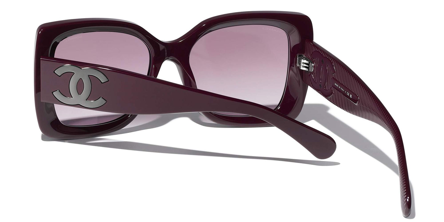 משקפי שמש של שאנל בורדו | CHANEL Square Sunglasses CH5494 Burgundy