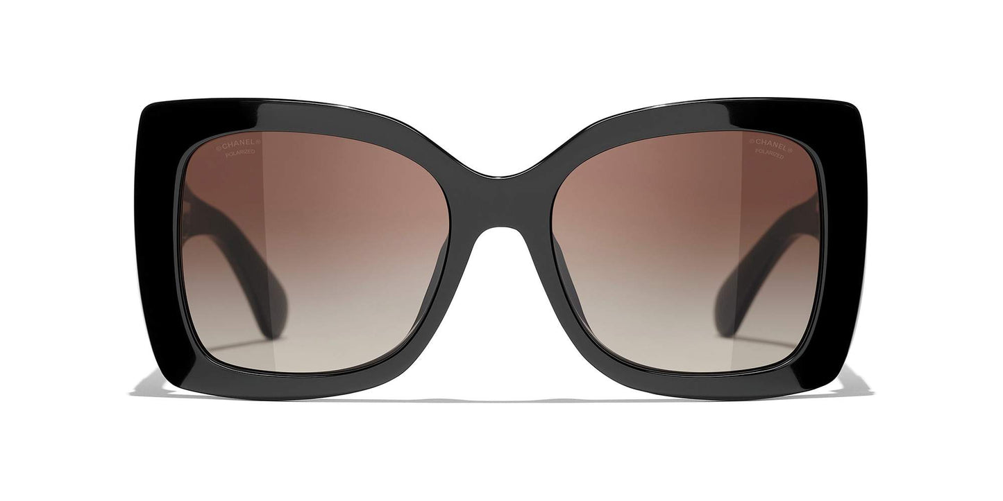 משקפי שמש של שאנל שחור-חום | CHANEL Square Sunglasses CH5494 Black-Brown