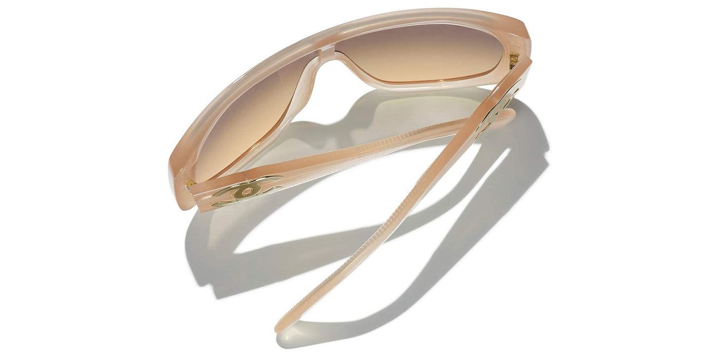 משקפי שמש של שאנל צהוב בהיר-צהוב | CHANEL Shield Sunglasses CH5495 Light Yellow-Yellow
