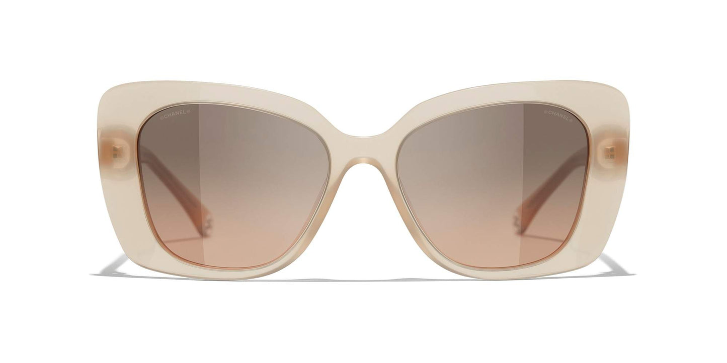 משקפי שמש של שאנל בז' כהה-חום בהיר | CHANEL Rectangle Sunglasses CH5504 Dark Beige-Light Brown