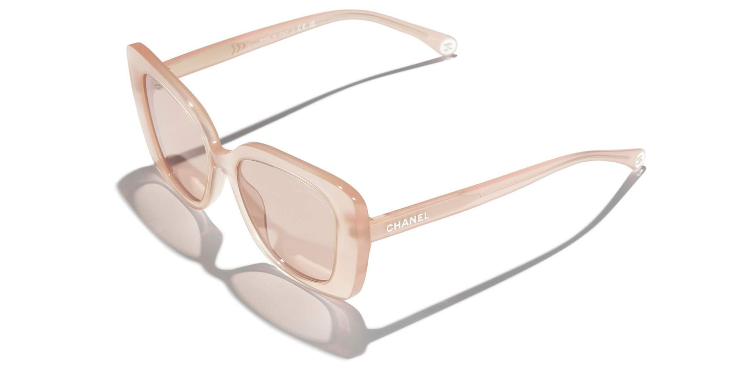 משקפי שמש של שאנל קורל-ורוד | CHANEL Rectangle Sunglasses CH5504 Coral-Pink