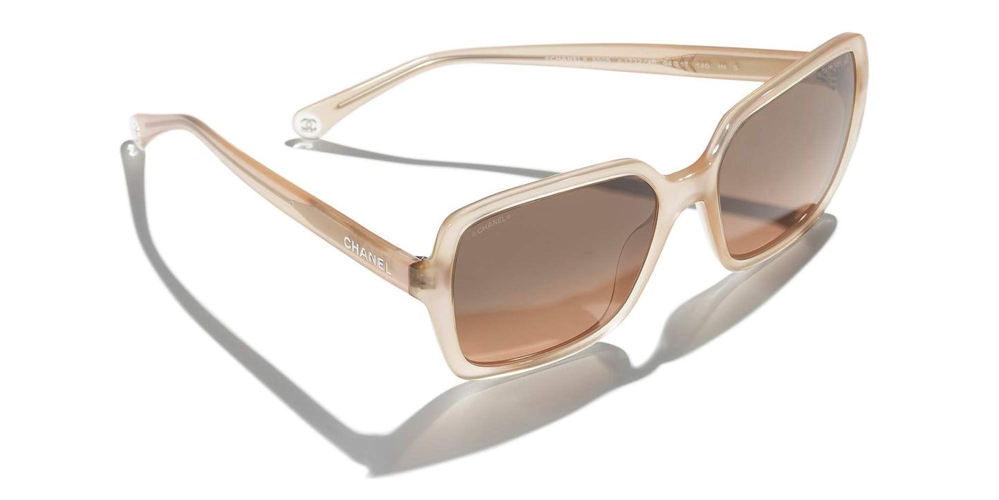 משקפי שמש של שאנל בז' כהה-חום בהיר | CHANEL Square Sunglasses CH5505 Dark Beige-Light Brown