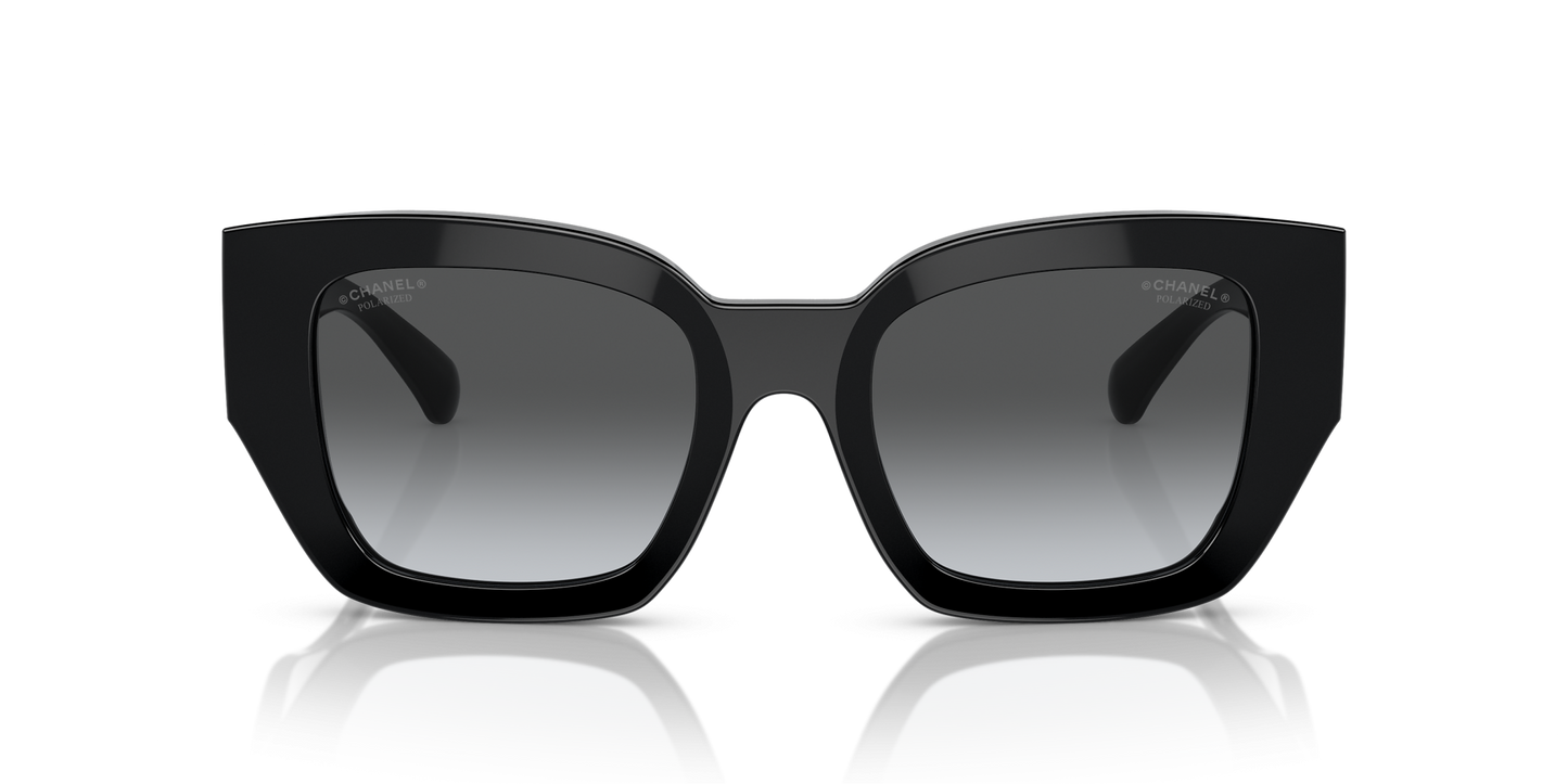 משקפי שמש של שאנל שחור-אפור | CHANEL Square Sunglasses CH5506 Black-Grey