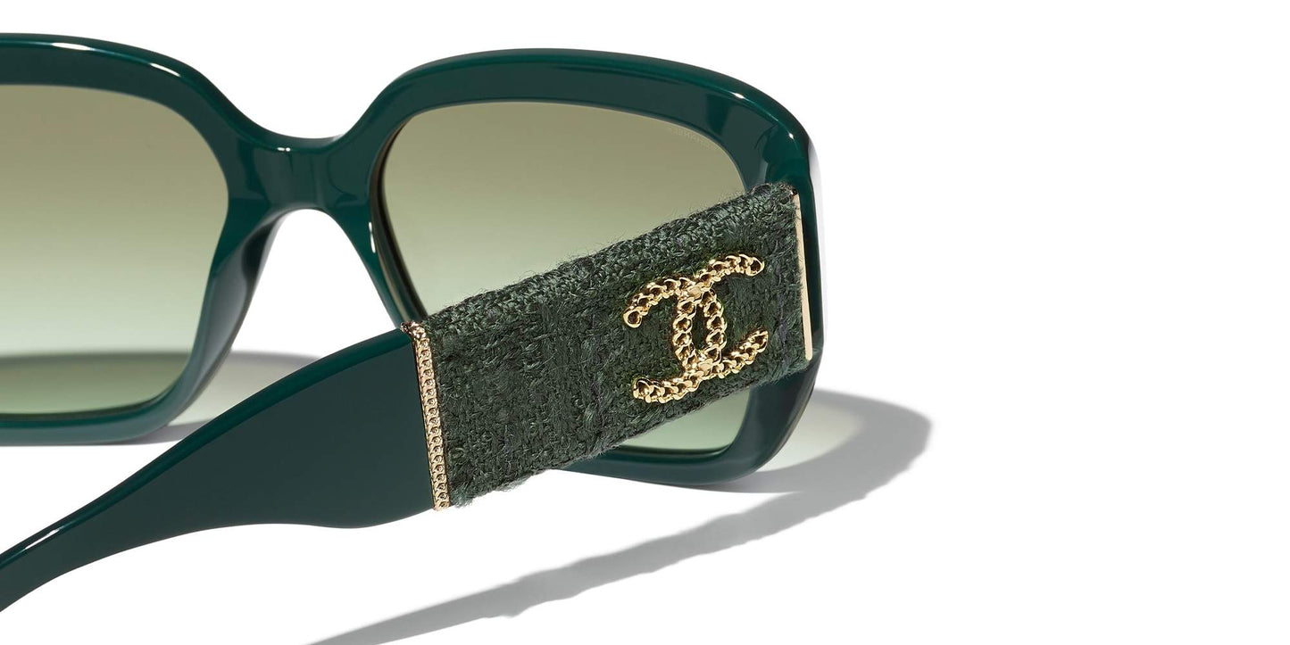 משקפי שמש של שאנל ירוק ונדום-ירוק | CHANEL Square Sunglasses CH5512 Green Vandome-Green