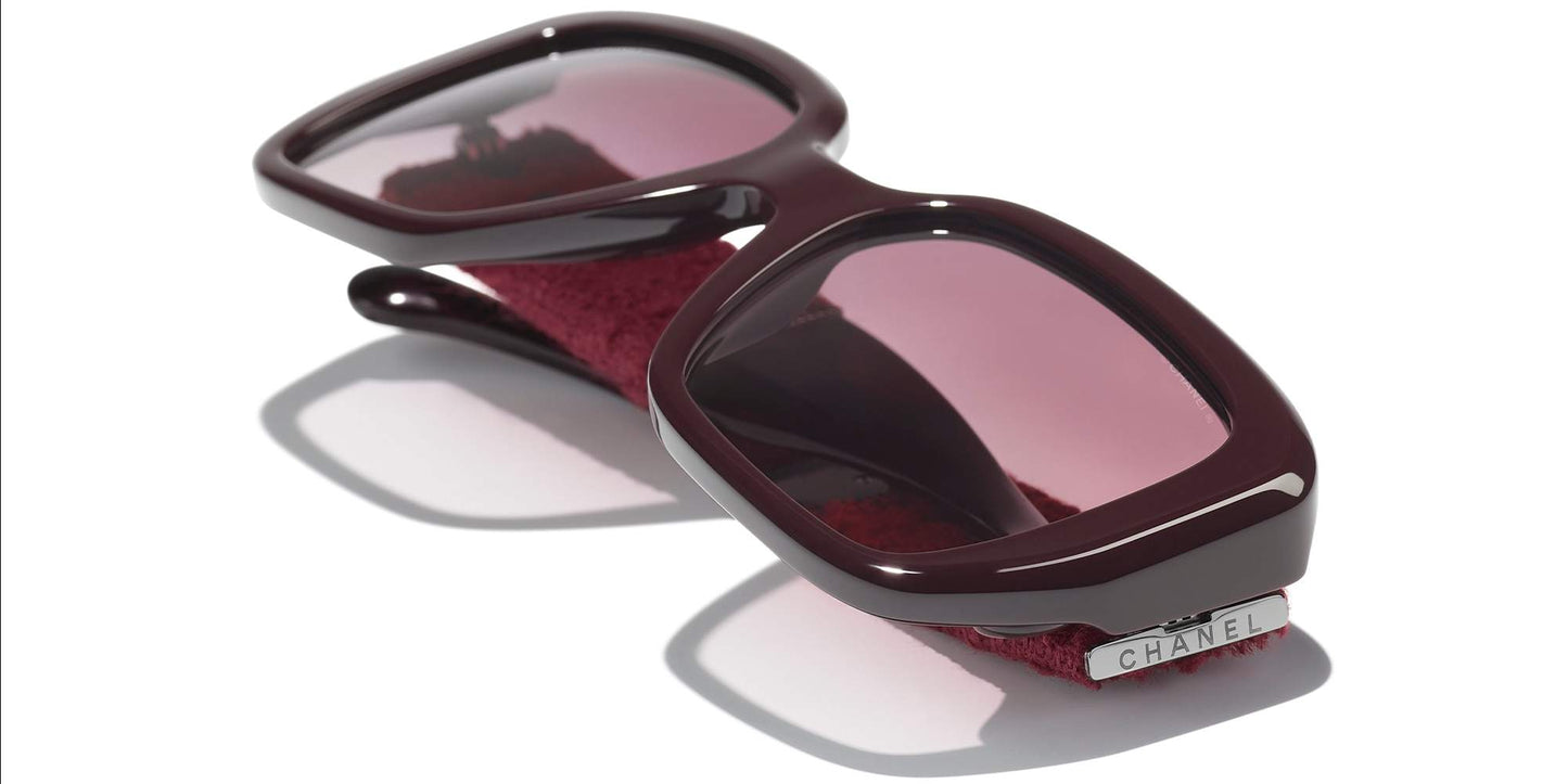 משקפי שמש של שאנל אדום ונדום-בורגונדי | CHANEL Square Sunglasses CH5512 Red Vandome-Burgundy