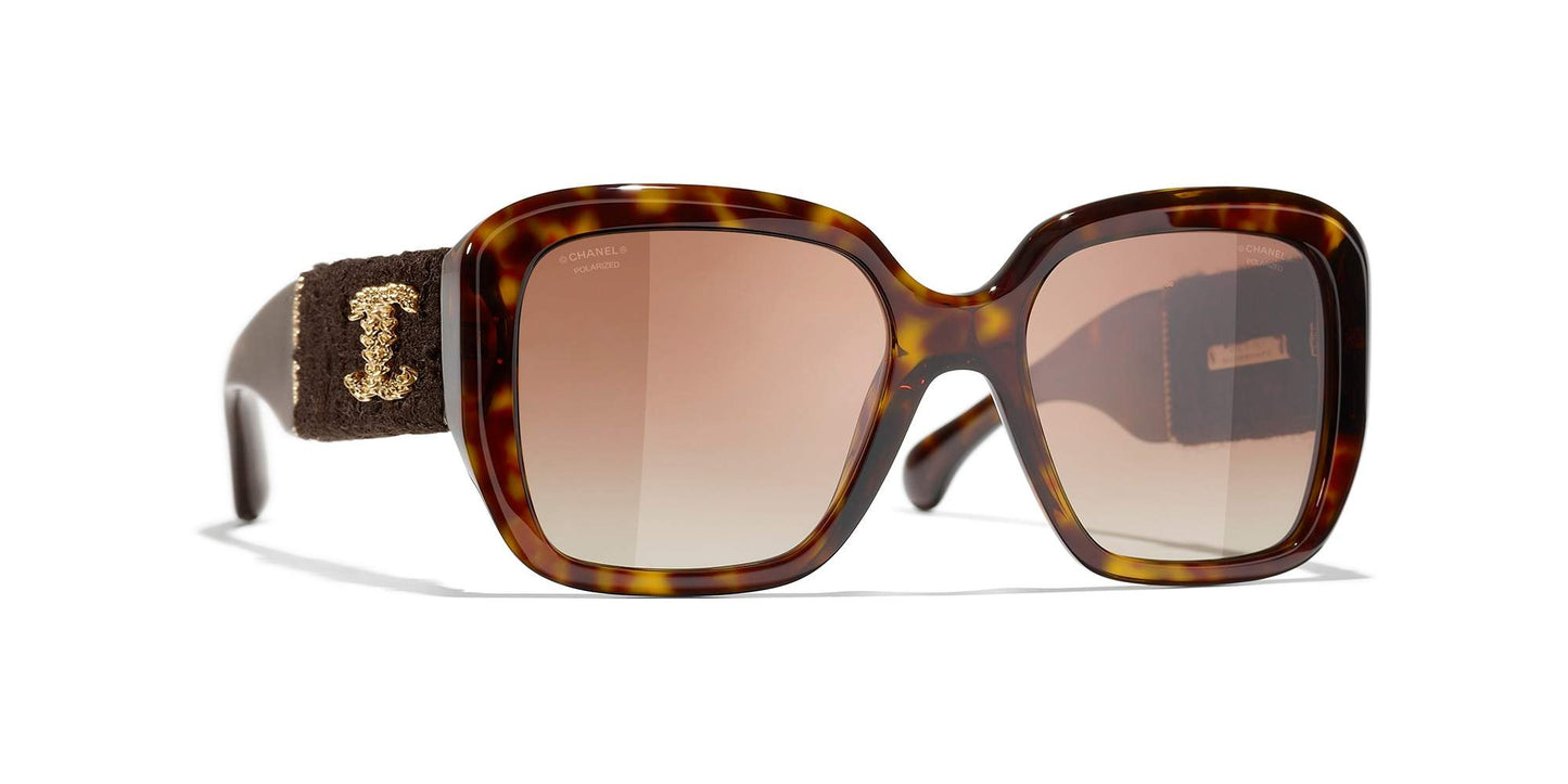משקפי שמש של שאנל כהה הוואנה-חום | CHANEL Square Sunglasses CH5512 Dark Havana-Brown