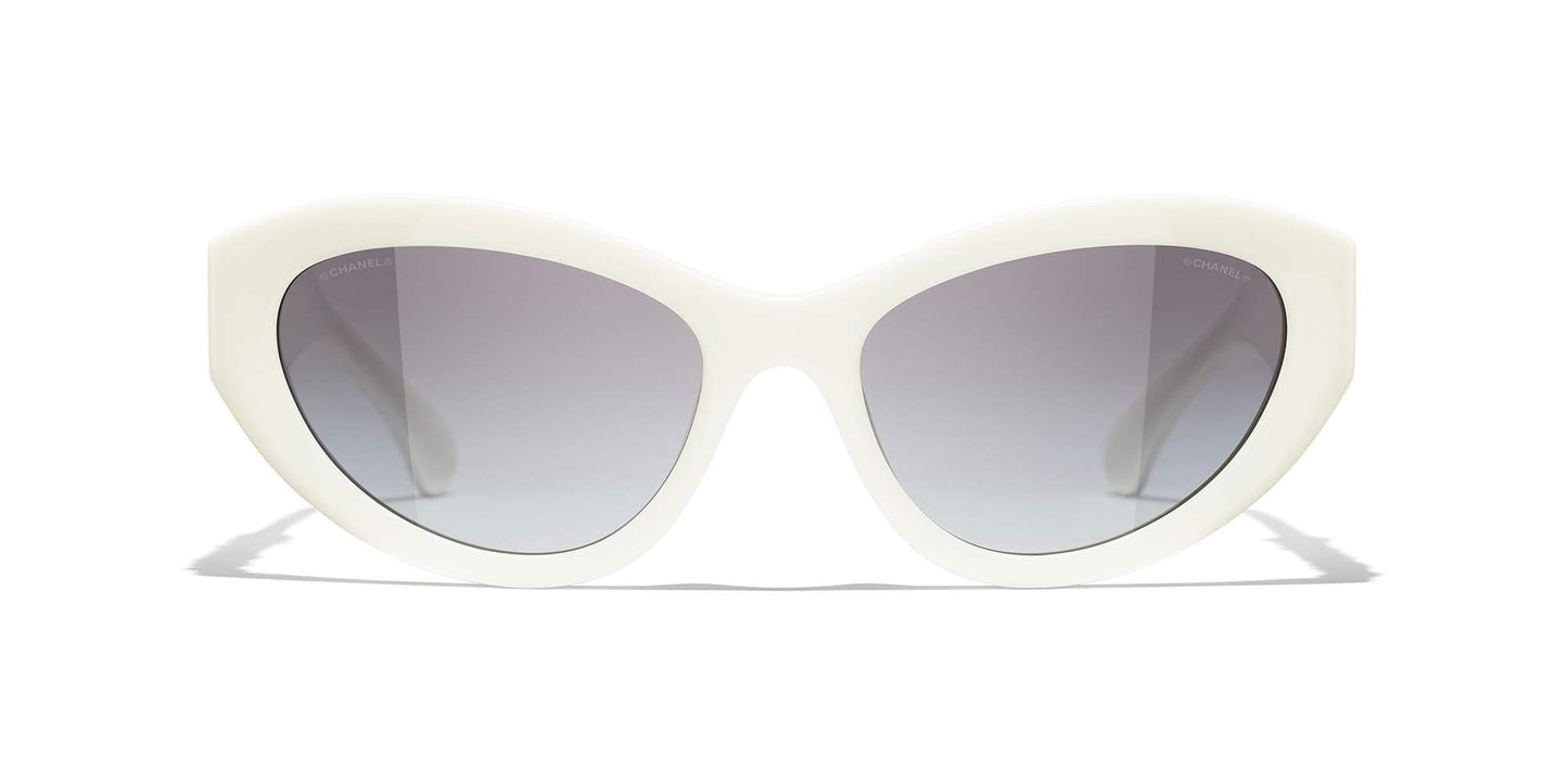 משקפי שמש של שאנל לבן-אפור | CHANEL Cat Eye Sunglasses CH5513 White-Grey